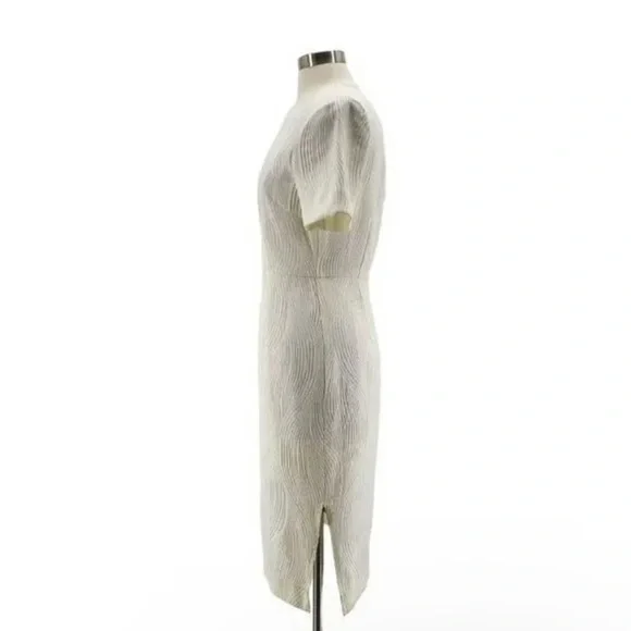 H&M Ivory Jacquard open back dress - Picture 3 of 5